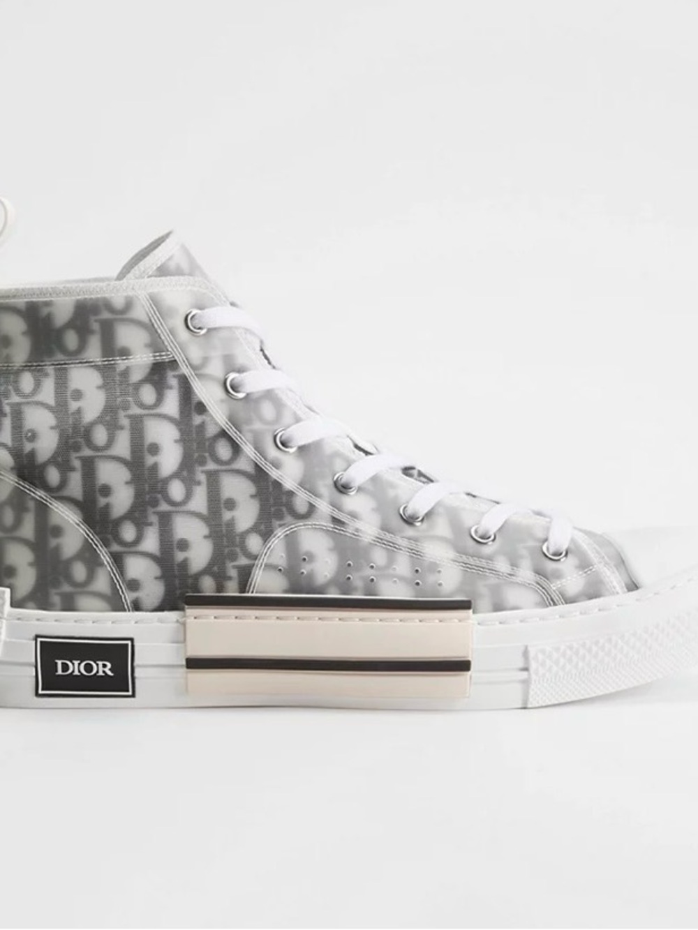 Dior B23 League High-Top Sneaker
White and Black Dior Oblique Canvas